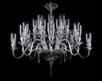 Lustre en cristal moderne Mille Nuits de France, grand luminaire suspendu pour hôtels, restaurants, villas, halls d'entrée, escaliers