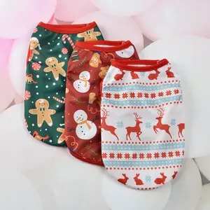 Pet Clothing Supplies Puppy Kitten Christmas Clothes for Cat Dog Vests Breathable Small Dog Clothes Pet Christmas Gifts