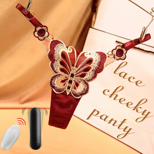 รีโมทคอนโทรลแบบถอดได้สำหรับผู้หญิง ของเล่นทางเพศเพื่อความสุขส่วนตัว ชุดชั้นในแบบสวมใส่ได้ มินิไวเบรเตอร์ กางเกงในลูกไม้ - Product Image 3