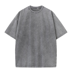 Formunlessness AI Logo Design stile Casual 230 grammi di peso tessuto Jersey o-collo lavato era stampa t-shirt - Product Image 1