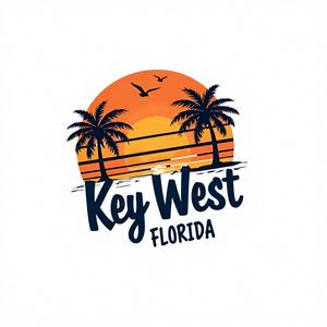 Palm Key West sweats femme design rétro tropical - Product Image 1