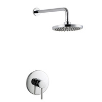Douche thermostatique moderne en laiton et acier inoxydable à poignée unique, jet de pluie pour salle de bain (maison/hôtel), motif élégant