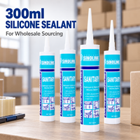 Échantillon Gratuit - Colle Universelle en Tube 300ml - Mastic Adhésif Étanche Transparent Acétique en Silicone pour la Fixation des Fenêtres en Aluminium