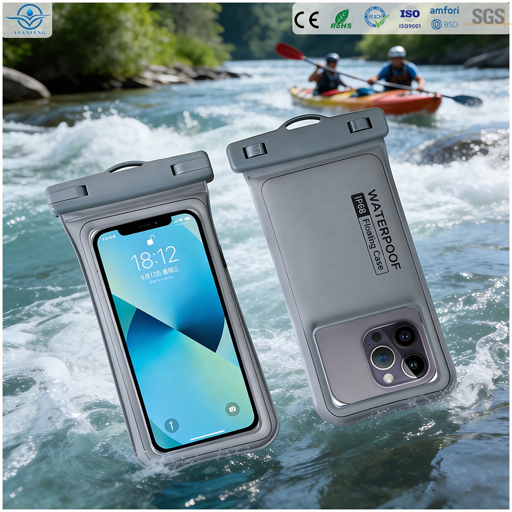 Three Sizes Sponge Floating Custom Logo Large Medium Small Waterproof Proof Phone Pouch Swimming Drifting Mobile Phone Bag