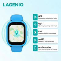 LAGENIO Jam Tangan Pintar Anak Tahan Air IP68 K3 4G Kartu Sim 1.7 Inci Sentuh GPS LBS WIFI Pelacakan Android Panggilan Video Jam Tangan Pintar Telepon