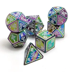 Plating Vintage Color Octopus Metal Dnd Dice Set Dungeons And Dragons Board Game Dice