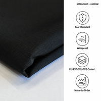 Tissu Ripstop 300D 100% Polyester Coupe-Vent et Résistant aux Déchirures pour Équipements de Plein Air pour Filles, Bagages, Auvents, Sacs à Dos avec Revêtement PVC TPU