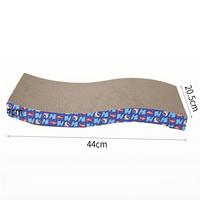 Griffoir pour chat en carton nid d'abeille, personnalisé OEM, confortable, en forme de S ondulée, pour le sommeil et le repos des chats d'intérieur, canapé-griffoir pour chat de bureau