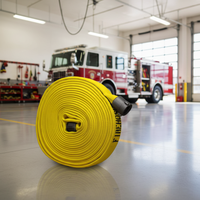 Tuyau d'incendie haute pression 400 PSI, tuyau d'incendie à double gaine de 1,5 pouces avec raccords de tuyauterie à accouplement NH, tuyau haute pression pour camion de pompiers