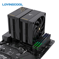 Refroidisseur d'air pour processeur Lovingcool, nouveau design, 270 W TDP, 6 caloducs en cuivre, double tour, écran d'affichage, pour ordinateur