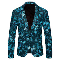 Veste de costume blazer pour homme, élégante, pour soirée, bal, mariage, smoking, coupe ajustée, décontractée, avec revers crantés, haut de gamme
