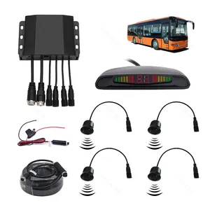 Capteurs de stationnement à ultrasons numériques 24 volts Moniteur LED Capteur de stationnement pour camion avec 4/6/8 Radars