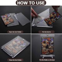 Étui pour cartes de sport de baseball PTCG imperméable, protection UV à 99%, plastique durable, vente en gros, 35 points, porte-cartes magnétique à une touche