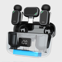 Mikrofon Lavalier Nirkabel Mini6 Tipe-C/Lightning Dual Clip Mic untuk Siaran Langsung dan Perekaman Video
