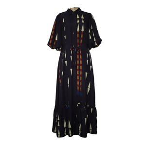 Falda de camisa informal de satén Aut elegante para mujer Patrón de cuadros Europeo Americano Maxi Frente natural para oficina Teñido liso para otoño - Product Image 4