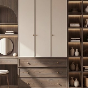 BALOM High Class Bedroom Furniture Wood MDF Plywood Melamine Large Capacity Closet <b>with</b> <b>Dressing</b> <b>Table</b> OEM - Product Image 4