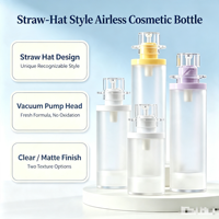 Bouteille vide en forme de chapeau pour vente en gros, 30-120 ml, finition transparente/givrée, distributeur de lotion/sérum/fond de teint, emballage cosmétique