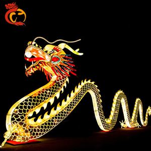 Lanterne de dragon chinoise d'extérieur de haute qualité, en soie, pour spectacle, remise de diplôme, Ramadan, Diwali, étanche, taille personnalisée, faite à la main pour - Product Image 5