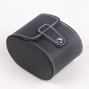 Estuche de Viaje para Reloj Edream con Logotipo Personalizado, de Lujo, Ecológico, con Cierre de Broche, en Cuero PU Negro - Product Image 6