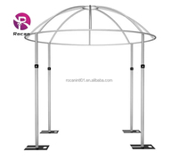 Support de chuppah de mariage réglable, support d'arche florale, support de rideau, cadre métallique, toile de fond de chuppah de mariage pour la décoration d'événements de fête