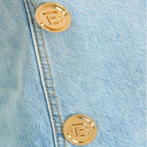 Vestido vaquero asimétrico de verano para mujer, sin mangas, con bolsillos, cuello vuelto vintage, estilo boutique, minivestido de moda para dama. - Product Image 2