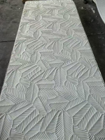Revêtement mural en pierre 3D effet feuille de bananier |   Panneau mural flexible 1200*3000mm pour hall d'hôtel de luxe et intérieur de boutique