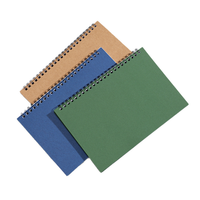 Carnet à spirales A5 en papier kraft moderne, gaufré, épais, à feuilles mobiles, personnalisable, journal, bloc-notes promotionnel pour le bureau et l'école