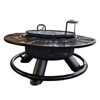 Barbecue extérieur amélioré en fonte, grande brasero de feu, foyer à bois, poêle de chauffage pour rassemblements en cour