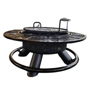 Braciere in ferro potenziato, grande, per barbecue all'aperto, <span class=keywords><strong>a</strong></span> <span class=keywords><strong>legna</strong></span>, per falò, stufa riscaldante per riunioni in cortile - Product Image 3