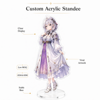 Display Figur Akrilik Anime, Akrilik Transparansi Tinggi, Epoxy 3D & Relief Embos untuk Koleksi Anime, Langsung dari Pabrik
