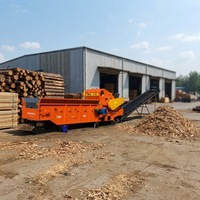 Broyeur de bois à moteur unique à économie d'énergie et pulvérisateur de bois à faible bruit, machine mobile de recyclage du bois