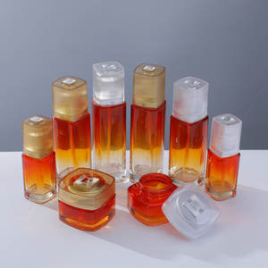 Oreya cosmétiques bouteilles en verre motif vertical forme carrée pour Essence soins de la peau émulsion faux cils bouteilles en verre vides - Product Image 3