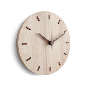 <span class=keywords><strong>Horloge</strong></span> murale créative scandinave simple <span class=keywords><strong>en</strong></span> bois <span class=keywords><strong>massif</strong></span> sans perçage, style Art Déco, pour salon, décoration transfrontalière - Product Image 1