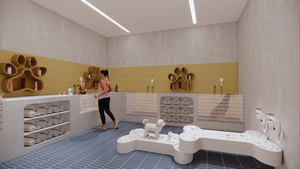Estación de Baño para Mascotas para Salón Profesional, Diseño Interior Moderno para Spa de Mascotas, Suministro de Muebles Personalizados en un Solo Lugar - Product Image 3