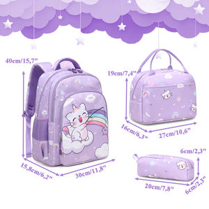 Multi-funzionale impermeabile 3 pezzi Bookbag Set per gli studenti della scuola primaria carino cartone animato zaini per bambini ragazze <span class=keywords><strong>zaino</strong></span> - Product Image 2