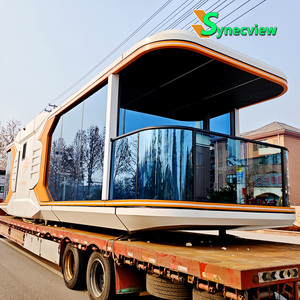 Maison mobile modulaire préfabriquée en acier de luxe, anti-corrosion, capsule spatiale intelligente à commande vocale, villa, alimentée à l'énergie solaire - Product Image 3