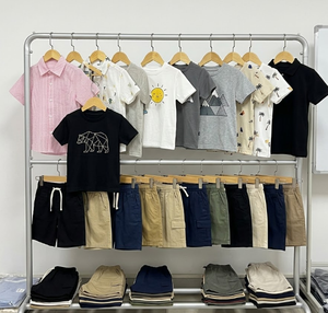 Liquidation de surplus en gros : Ensembles d'été unisexe pour enfants (T-shirt/Gilet/Short) en coton respirant – Destockage - Product Image 2