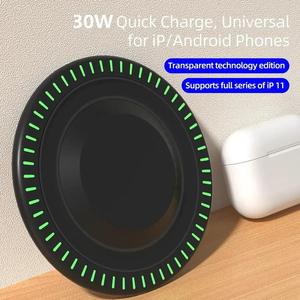 Support de <span class=keywords><strong>chargeur</strong></span> sans fil rapide, station de charge sans fil, chargeurs de téléphone portable pour les voyages - Product Image 4