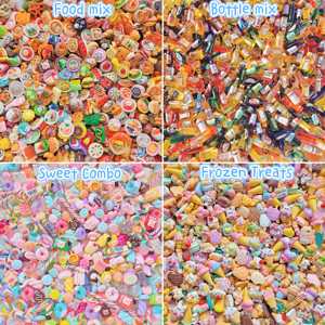 OEM Odm Anime 20Pcs Mix Resin Charms Acrylic Acrylic Acrylic Kirby Nintendo Cartoon Characters Bluey Flowers <strong>Animal</strong> Food Bottle - Product Image 3