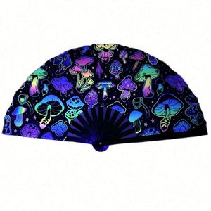 Abanicos de Mano Tradicionales de Bambú de 33 cm con Tela Pintada, Historia Corporativa, Cronología de la Empresa, Recuerdo para el Personal, Arte Folclórico, Amor - Product Image 2