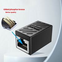 Kabel Ethernet Rj45 Cat6 Konektor Lurus dan Ekstender Jack dengan 1 Port untuk Jaringan LAN Rumah Sakit