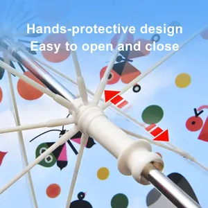 MD6089 MD6090 Mideer Broad Vision Cooles und modisches Handschutz design Siehe Klarer Regenschirm für Kinder