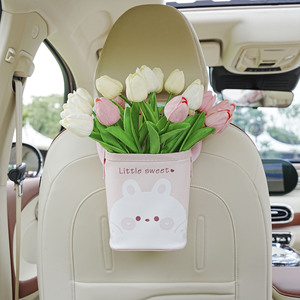 Organizador Multifuncional de Cuero para el Respaldo del Asiento del Coche, con Diseño de Dibujos Animados, Bonito, con Asa y Diseño Impermeable - Product Image 4