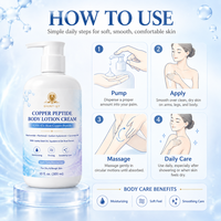 Hydratant Corporel Personnalisé au Logo GHK Cu Cuivre Peptide Glycérine Vitamine E Émollient Massage Beauté Vente en Gros Fournisseur