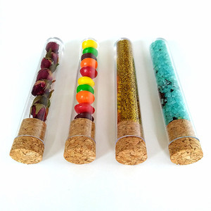Tianjing Test Tube 15Ml 18X105mm Plastic Transparent With Cork Stopper For <b>Candy</b> Flower Tea Glitter Storage - Product Image 4