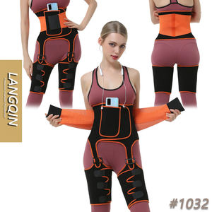 Ceinture amincissante et sculptante 3-en-1 respirante à haute compression, favorisant la transpiration et la combustion des graisses par chaleur humide, avec bouton perforé, ODM - Product Image 3