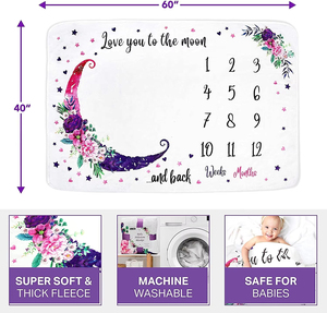 Fabricante de alta calidad gruesa recién nacido gran oferta personalizada de lujo doble mensual bebé hito Manta - Product Image 5