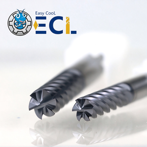 Fresa de carburo de tungsteno ECL de 4 filos sin recubrimiento con base plana para mecanizado CNC - Product Image 3