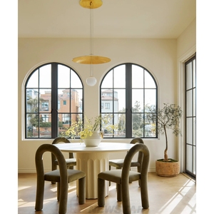 Italian Modern Stone <b>Dining</b> <b>Table</b> White Marble Small Household Minimalist Round for Room - Product Image 2