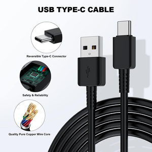 สายเคเบิลสำหรับ <span class=keywords><strong>Samsung</strong></span> <span class=keywords><strong>Type</strong></span> <span class=keywords><strong>C</strong></span> กับโทรศัพท์แอนดรอยด์ที่ชาร์จ USB ติดผนังสำหรับ <span class=keywords><strong>Samsung</strong></span> Galaxy S10 9 8 PLUS Note 20 10 9 8 S20 S21 S22 - Product Image 5